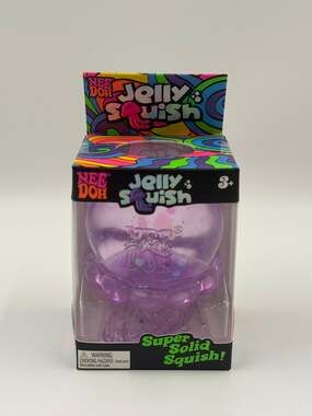 NeeDoh Jelly Squish Purple Jellyfish Squeezy Stretchy Toy Schylling NIB